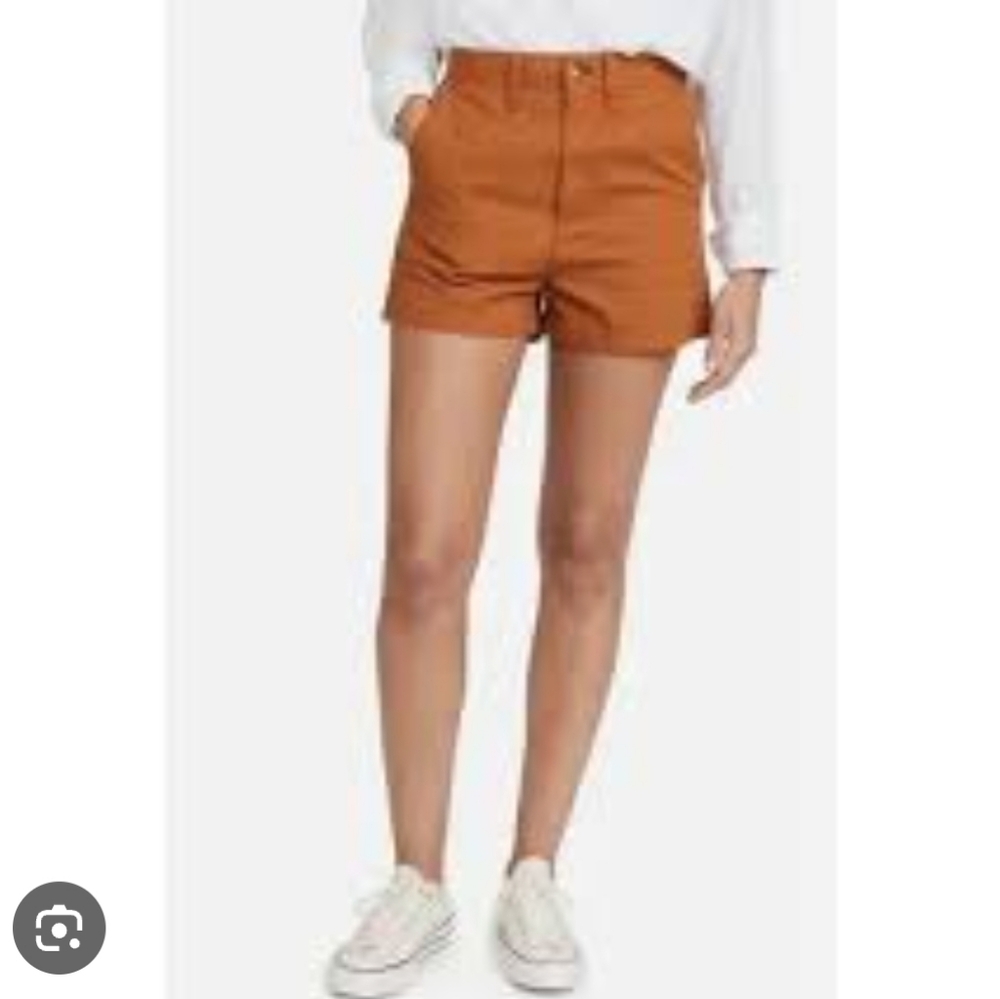 Madewell The Perfect Vintage High Rise Shorts Burnt Orange Womens Size Small